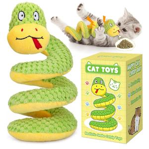 Retro Shaw Cat Toys, 11 in Realistic Catnip Snake Toy with Crinkle Sound Inside, Cat Nip Toys with SilverVine, Stuff Snake Interactive Snake Toy for Cats to Chew