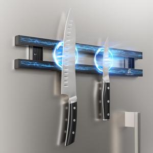 12 Inch Heavy-Duty Magnetic Knife Holder for Refrigerator, No Adhesive Tape or Screws Needed Knife Magnetic Strip for Strong Fridge Mount or Wall as Gifts for Women or Men