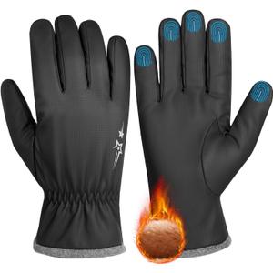 Winter Gloves for Men Women Cold Weather, Full Touchscreen Gloves with Warm Plush Lining Cycling Driving Gloves (Small)