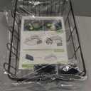 Over the Sink Expandable Dish Drainer Drying Rack In Stainless Steel for Small Kitchen, Counter Space Saving Modern Compact Metal Above Plate Dryer Strainer, Adjustable Hanging Inside Drain Holder (Black)