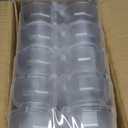 Party Essentials 8-Ounce Hard Plastic Tea Mugs/Coffee Cups with Handles, 40-Count, Deluxe Clear