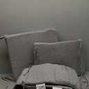 Chair Cushion Pads  - Dining Kitchen Office Chair Seat Cushion with Ties- Durable Cotton Chambray Fabric Cover - Thick Comfy Poly Fill - Indoor Use  5 Pcs, Grey, 20 x 20 in, 19 x 15 in, 19 x 19 in, (2x)- 12.6 in x 23.6 in x 0.8 in