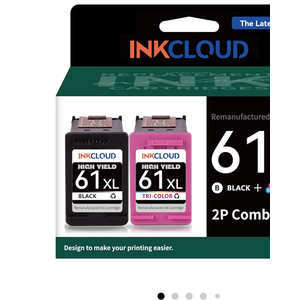 61XL Ink Cartridge Replacement for HP Ink 61 61XL Combo Pack Used with Envy 4500 4502 5530 5534 4630 2540 4502 OfficeJet 4630 4635 5535 4501 DeskJet 2514 3512 1000 1010 1510 Printer - Black Tri-Color