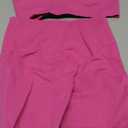 SUUKSESS Women Seamless 2 piece Workout Sets Strappy Padded Sports Bra Booty High Waisted Shorts Outfits (Hot Pink, S)