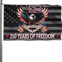 4 x We The People 250 Years Flag, 3x5 Feet Outdoor Flag | with 2 Brass Grommets, for Garden Patriotic Balcony Decor