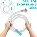 Slip-On Tub Hose 5FT - Flexible Faucet Sprayer Attachment for Cleaning & Pet Care - No Installation - Fits Faucets Up to 3" Wide - Portable (Round Faucets Only Low Pressure)