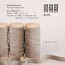 3 x Vitalizart Camel Velvet Ribbon Set 3/8"" x 15 Yd Wooden Spool Fabric Trim 3 Rolls * 5 Yd for Christmas Wreath Decoration Handmade Craft Ornaments Gift Wrapping & Bow Making