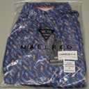 Golf Shirts for Men Dry Fit Short Sleeve Print Performance Moisture Wicking Polo Shirt (Small, Navy Lavender)