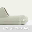 Menore Slippers for Women and Men Quick Drying, Parent-Child EVA Open Toe Soft Slippers, Non-Slip Soft Shower Spa Bath Pool Gym Beach House Sandals for Indoor & Outdoor (4-4.5 Women/3-4 Men, Light Khaki)