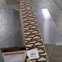 JONATHAN Y Half Umbrella UMB1201L Beverly 9 ft. Designer Classic Scalloped Fringe Market Patio with Crank, Tilt Button and UV Protection in Green/White, White Pole