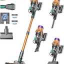 Cordless Vacuum Cleaner 650W 55KPA 70 Mins, Vacuum Cleaners for Home, Rechargeable Stick Wireless Vacuum Green Light Anti-Tangle Sofa Brush 3 HEPA Lightweight for Pet Hair/Carpet/Hardwood Floor, Gold | cordless stick, handheld, lightweight, rechargeable, anti allergy, anti tangle