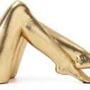 Golden Legs Sculpture Elegant Resin Home Decor Legs Statues Versatile Indoor/Outdoor Ornament, Bedroom, Office Desktop, Cabinets, Perfect (Bowed Leg)