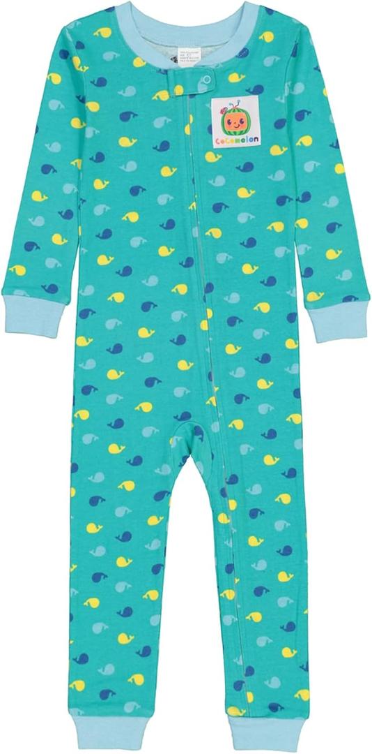 CoComelon Unisex Kids Footless Snug-fit Cotton Onesie Pajamas, Comfortable, Soft & Cute for Kids (3T, Jj Outfit - Blue)