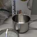 Calphalon Classic Stainless Steel Sauce Pan, 3.5-Quart, Impact-Bonded Aluminum Base, Stay-Cool Handles