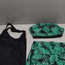 Womens Athletic 3 Piece Tankini Swimsuits with Shorts Swim Tank Tops with Sports Bra and Boyshorts Bathing Suits