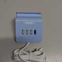 iHome 4 Port USB Charging Hub, 3 USB-A, 1 USB-C, Smartphone Dock, 6ft Power Cord, Lightweight & Portable