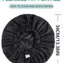 Years calm Reusable Waterproof Shower Caps for Women, Hair Caps for Showers, Double-Layer Elastic Design, for All Hairstyles, Travel-Friendly (black)