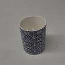 Ceramic Kitchen Utensil Holder for Countertop, Embossed Pattern Crock with Kiln-Fired Finish, Counter Organizer for Cooking Tools ,Blue