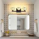 SOLFART 3 Lights Vanity Light Bathroom Light Fixtures Over Mirror in Brass Black Vanity Lights for Bathroom Vintage Lights Wall Sconces