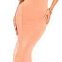 Women's Spaghetti Strap Maxi Dress Sexy Lace Split Side Long Cami Dresses (Orange, XXL)