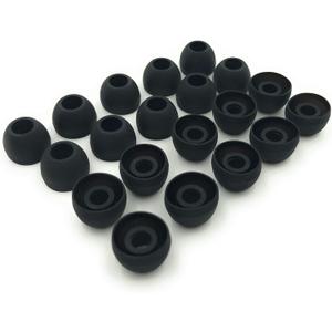 10 Pairs Medium Earbud Tips Silicone Replacement Ear Bud Tips  Black