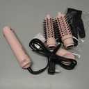 4 in 1 Rotating Hair Dryer Brush Spinning with Detachable Brush(2" & 1.5"),Negative Ionic Brush Blow Dryer 100-120V,3 Heats and 2 Speeds Rotating Hot Air Brush for Curling,Straight,Drying