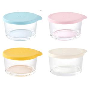 4PCS Salad Dressing Container to Go 1.8 Oz Glass Storage Containers with Lids Reusable Small Condiment Bowls, Dipping Sauce Cups Picnics Travel Meal Prep Kitchen Storage