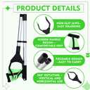 Ctosree 8 Pack 32" Trash Grabber Reacher Tool for Elderly, Foldable Litter Picker Upper, Lightweight Trash Pick up Stick, Long Handy Mobility Aids for Home Garden Arm Extension(Green)