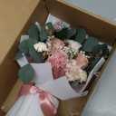 Perfectione Roses 4 Roses Mixed Bouquet for Mother's Day, Flowers for Delivery, Preserved Flowers Birthday Gift for Women Mom Wife Grandma Her, Dusty Rose