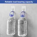 2 x Adhesive Wall Hooks for Hanging Heavy Duty Coat - 13LBS (Max) Transparent Waterproof Hook Multiple Uses Stainless Steel Hooks for Shower Kitchen Bathroom Office Utility Hook 10 Pack