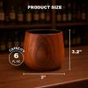 2 Pack Charred Wooden Whiskey Glasses  Bourbon Tumblers for Men with Burnt Interior  Old Fashioned Cocktail Cups  Gifts for Dad, Men, Brother, or Whiskey Lovers