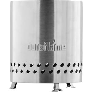 Duraflame 5.5 inch Table Top Fire Pit with Built-in Stand & Removable Grate, Low Smoke, Portable Mini for Outdoor Use, Wood or Pellets, Double Walled Stainless Steel, Travel Bag Included., 5.5 In Pit