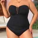 Yonique Plus Size One Piece Swimsuit for Women Tummy Control Bathing Suit Slimming Swimwear