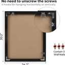 24x30 Poster Frames, 2Pcs, Plexiglass,Black Aluminum Snap Frame