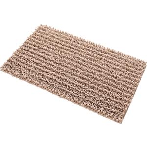 Yimobra Original Luxury Chenille Bath Rug Mat, 32 x 20 Inches, Soft Shaggy Bathroom Rugs, Large Size, Super Absorbent and Thick, Non-Slip, Machine Washable, Bath Mats for Bathroom, Light Brown
