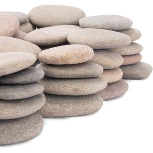 [About 93 PCS - 100 PCS](18 Pounds) Craft Rocks,Painting Rocks,2"-3.6" River Rocks,Smooth Rocks,Flat Rocks,DIY Stones,Arts Stones