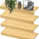 Wooden Wire Shelf Covers for Pantry & Closet  Wire Rack Covers for Shelves, Durable Wood Shelf Covers for Kitchen, Laundry Room, Storage Organization(Yellow Oak,24in*16in)