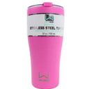 Hydraflow Hybrid - Triple Wall Vacuum Insulated Water Bottle with Flip Straw (25oz, Clay) Stainless Steel Metal Thermos, Reusable Leak Proof BPA-FREE for Sports and Travel