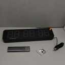 15.2" Large Digital Wall Clock with Seconds, App & Remote Control, Customizable RGB Colors, Alarms, Stopwatch, Countdown, Timer Clock for Home Gym Living Room Office Garage Decor