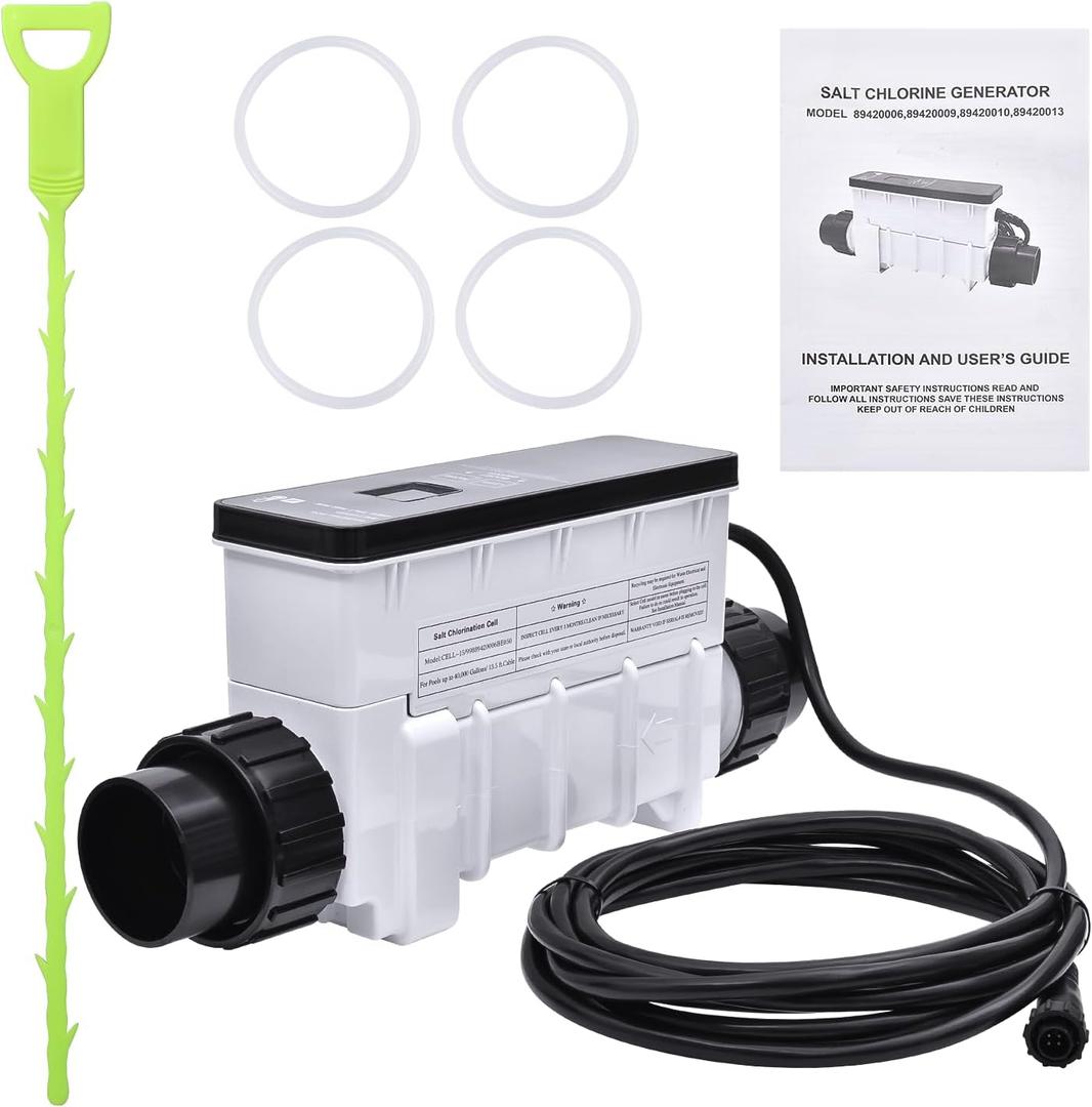 Replacement IC40 Salt Chlorine Generator Cell Compatible with Pentair IC40 EC-520555 IntelliChlor, Suitable for Pools Up to 40,000 Gallons Replace 520555