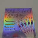 12 Color Acrylic Paint Pen Set, Kalolary Nail Art Polish Pens Nail Point Graffiti Dotting Pen Drawing Painting Liner Brush for DIY Nail Art Beauty Adorn Manicure Tools