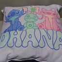 Disney Stitch with Angel & Scrump Fluffy Cute 'Ohana Throw Pillow (18x18)