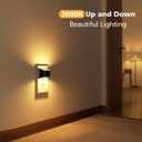 VOLISUN Night Lights Plug into Wall, 6 Pack Up and Down LED Night Light with Dusk to Dawn Light Sensor, 3000K Warm White Nightlight for Hallway, Bedroom, Bathroom, Kitchen Black
