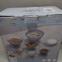 COOK WITH COLOR 12 Pc Glass Mixing Bowl Set with Lids  Borosilicate Glass Nesting Bowls for Cooking, Baking and Meal Prep, Colored Blue