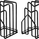SUNFICON 2 Pack Cutting Board Racks Holders Pot Pan Lids Holders Chopping Board Organizers Thin Bakeware Trays Dry Display Stands Kitchen Countertop Cabinet Office Black