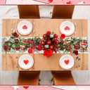3 Pcs Farmhouse Holiday Table Runner Set Heart Valentines Day Shamrocks St. Patrick's Day Easter Egg Table Runner for Home Dining Room Kitchen Decor, 13x72 Inch(Eucalyptus Leaf)