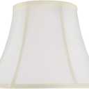 Aspen Creative 30216A Transitional Bell Shaped Spider Construction Lamp Shade, Pearl & Ivory, 7" Top x 13" Bottom x 9-1/2" Slant Height
