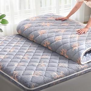 Lillibearas Premium Foam Queen Mattress Topper -Thick 9-Layer Modern Comfort Topper, 60-mil Foam-Back Pain Relief & Comfort Support,Breathable & Hypoallergenic