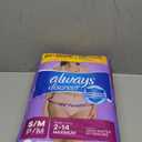 Always Discreet Adult Incontinence Underwear for Women and Postpartum Underwear, Small/Medium, Up to 100% Bladder Leak Protection, 32 Count