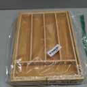 Silverware Organizer Kitchen Drawer Organizer Utensil Organizer Bamboo Silverware Holder Cutlery Organizer in Drawer Flatware Organizer Tray(5 slots, Natural